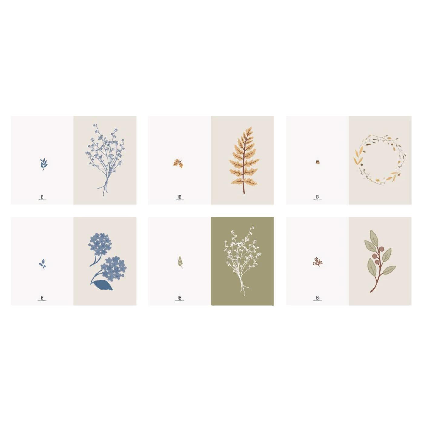 Assorted Floral Gift Cards Pack of 6