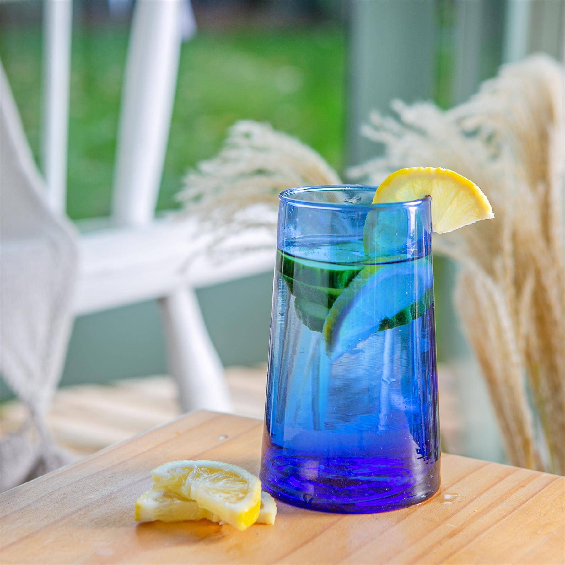 Merzouga Recycled Highball Glass 320ml Blue