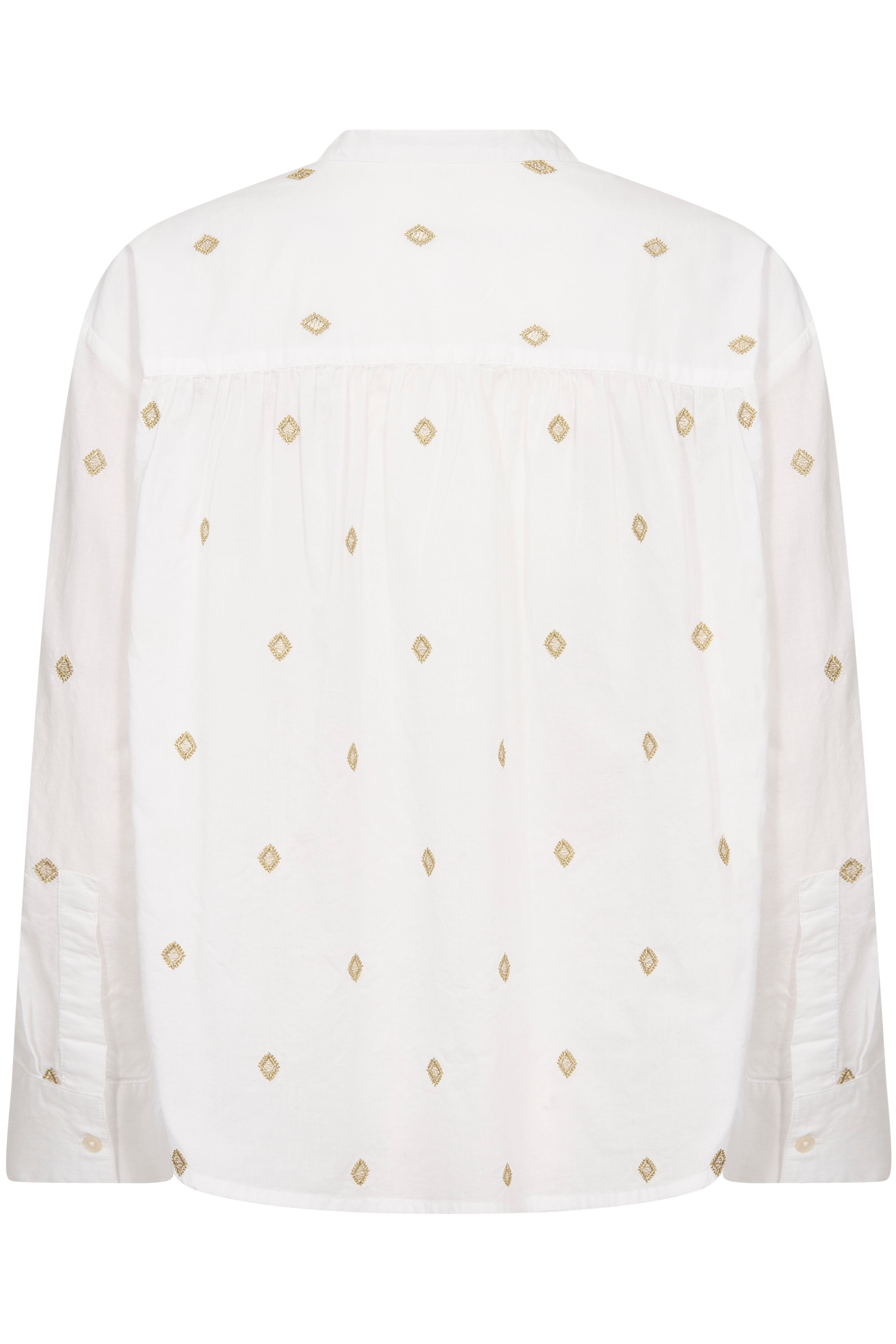 Part Two Natale Blouse White with Gold Embroidery