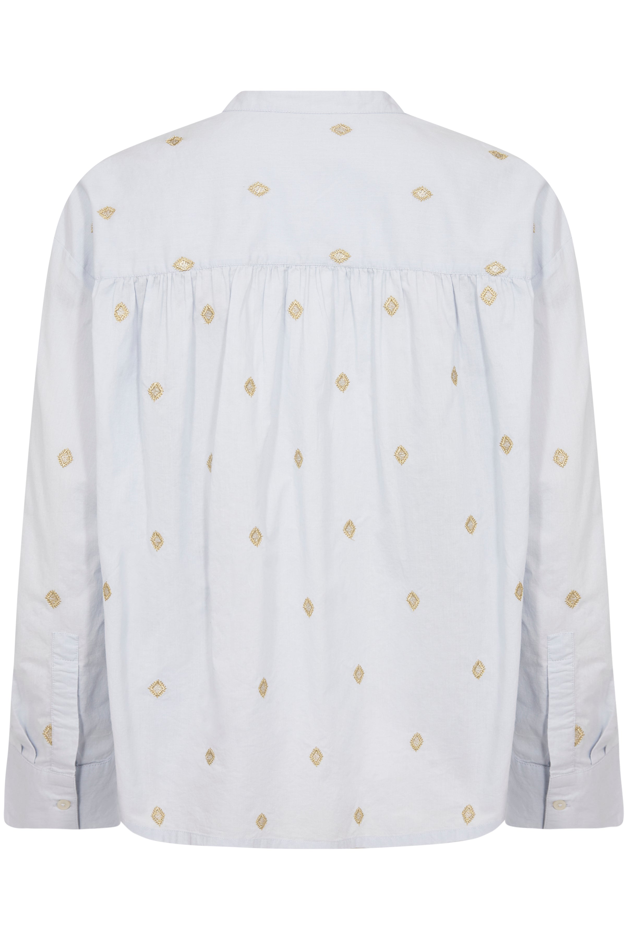 Part Two Natale Blouse Blue with Gold Embroidery