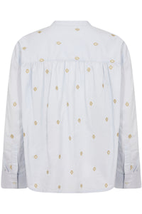 Part Two Natale Blouse Blue with Gold Embroidery