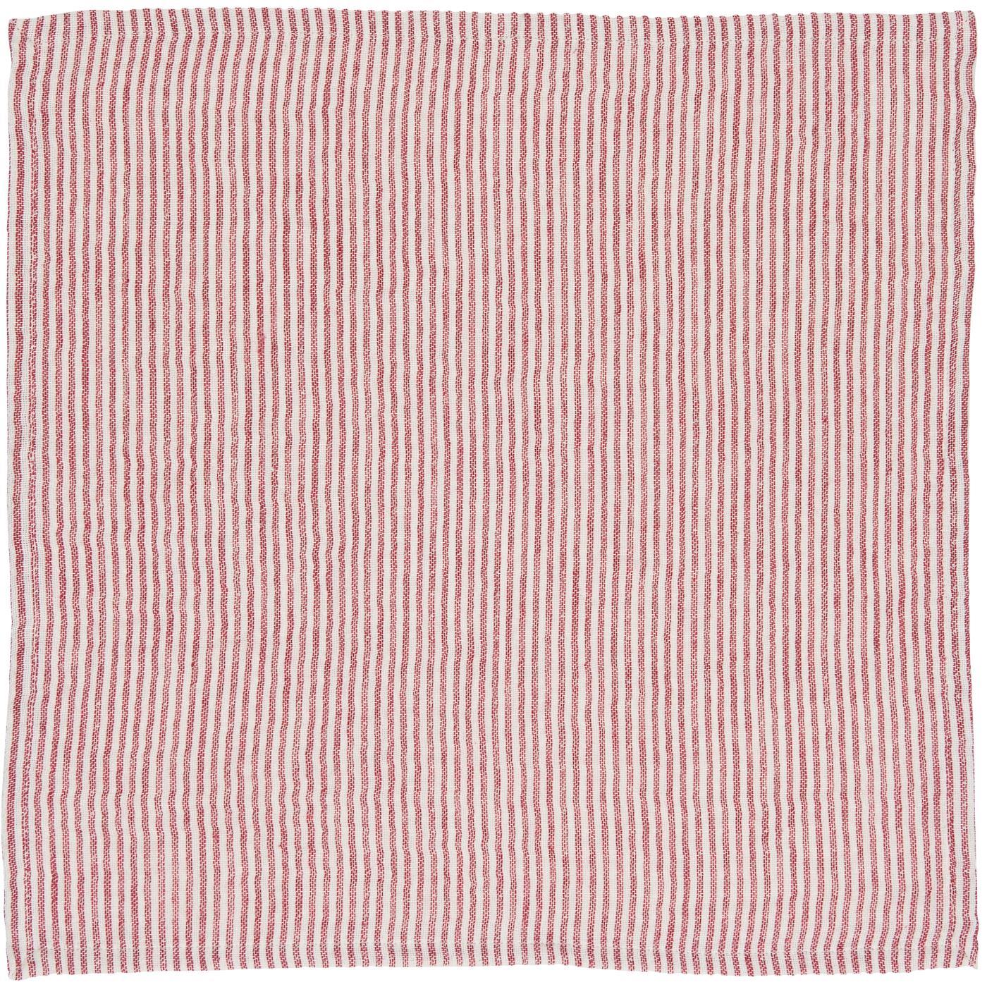 Napkin Double Weaving Red and White Stripe