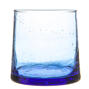 MERZOUGA RECYCLED GLASS TUMBLER BLUE SMALL