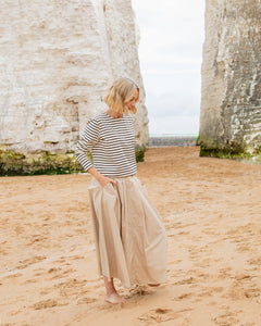 Chalk Fleur Stripe T-Shirt Black/Cream