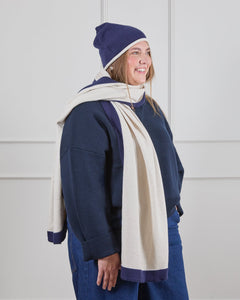 CHALK Joey Scarf Navy/Cream