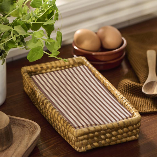 PAPER NAPKINS PACK OF 16 BROWN STRIPE