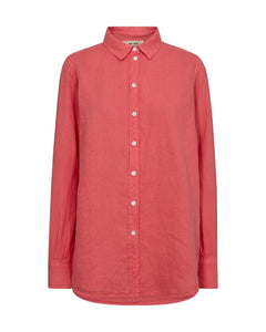 MosMosh Karli Linen Shirt Cayenne