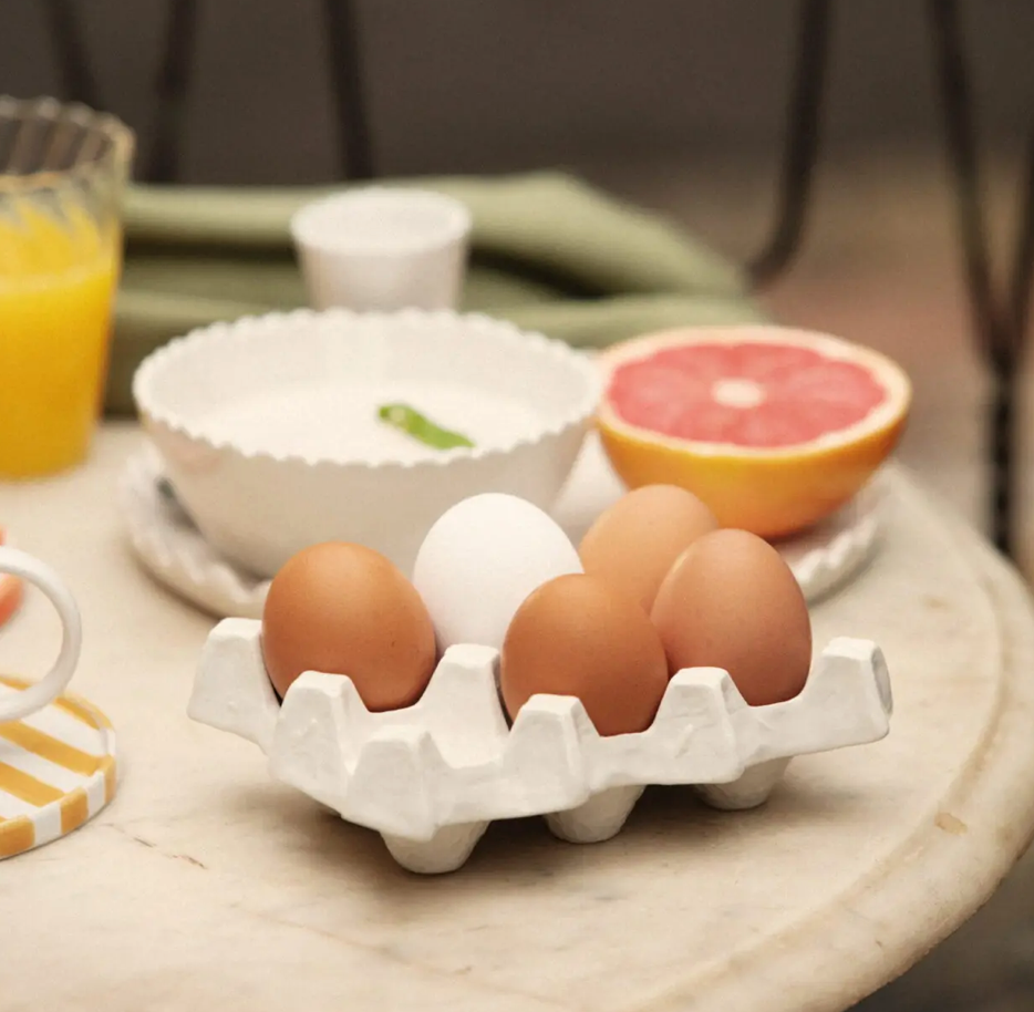 Nea Egg Plate Tray White