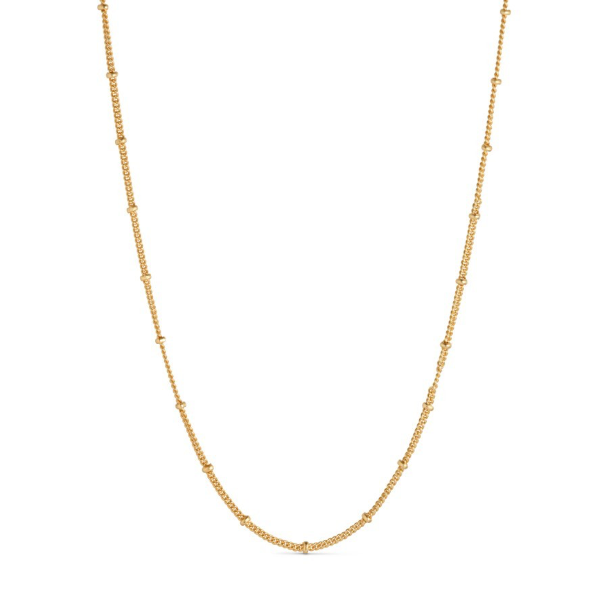 Short Necklace Ball Detail Gold 42cm