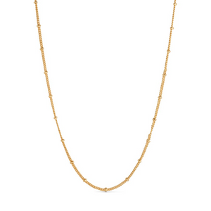 Long Necklace Ball Detail Gold 70cm