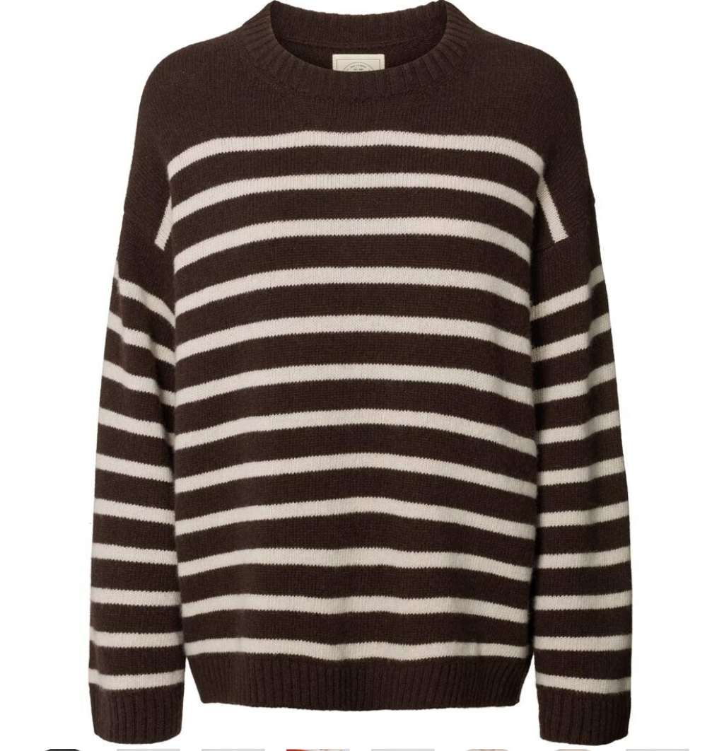 Gai & Lisva Barbara Stripe Lambswool Jumper Mulch