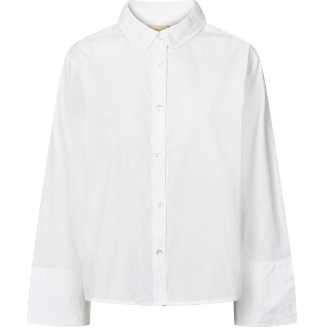 Gai & Lisva Flora White Cotton Poplin Shirt