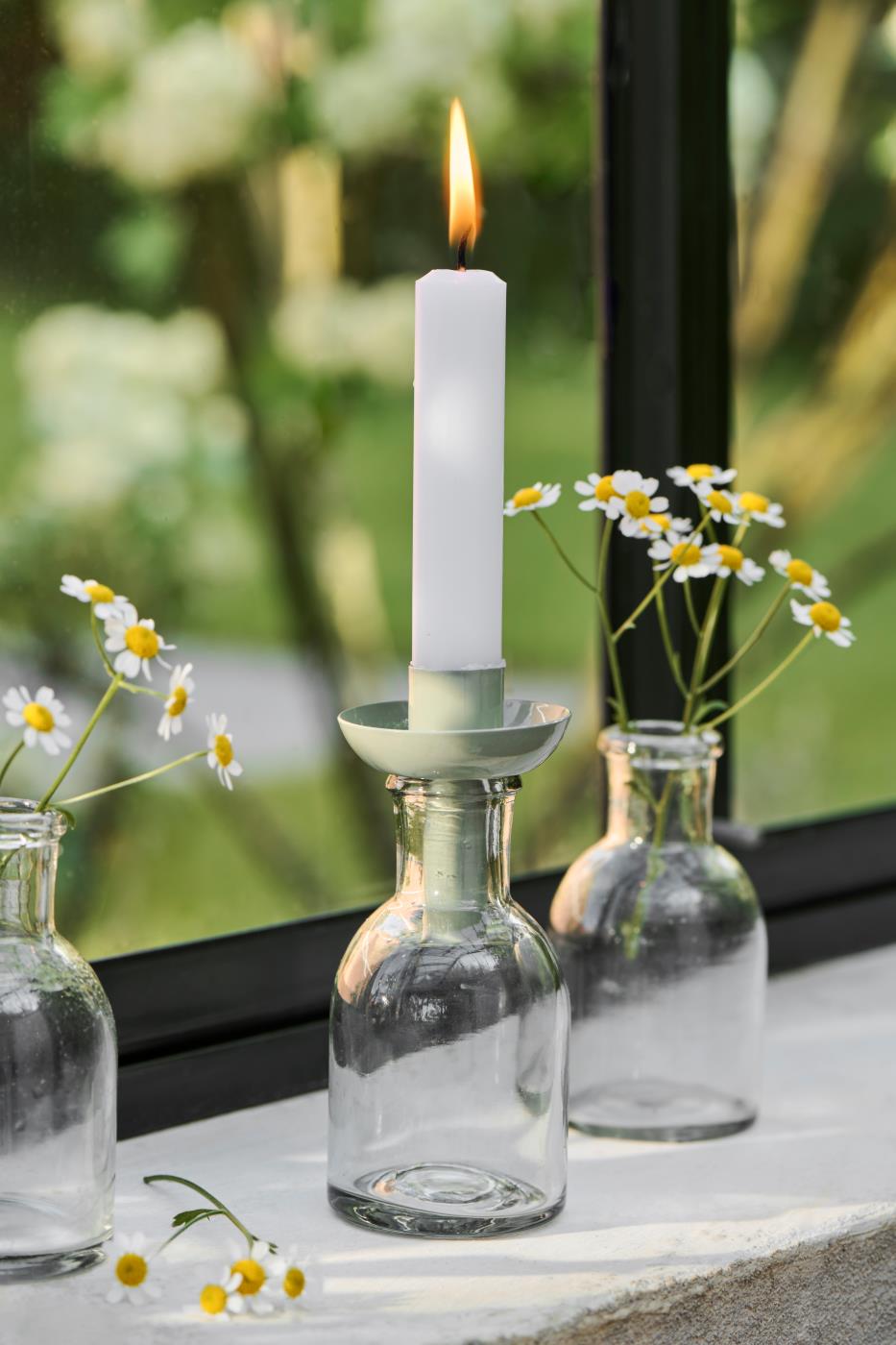 Candle Holder for Bottles Pale Green