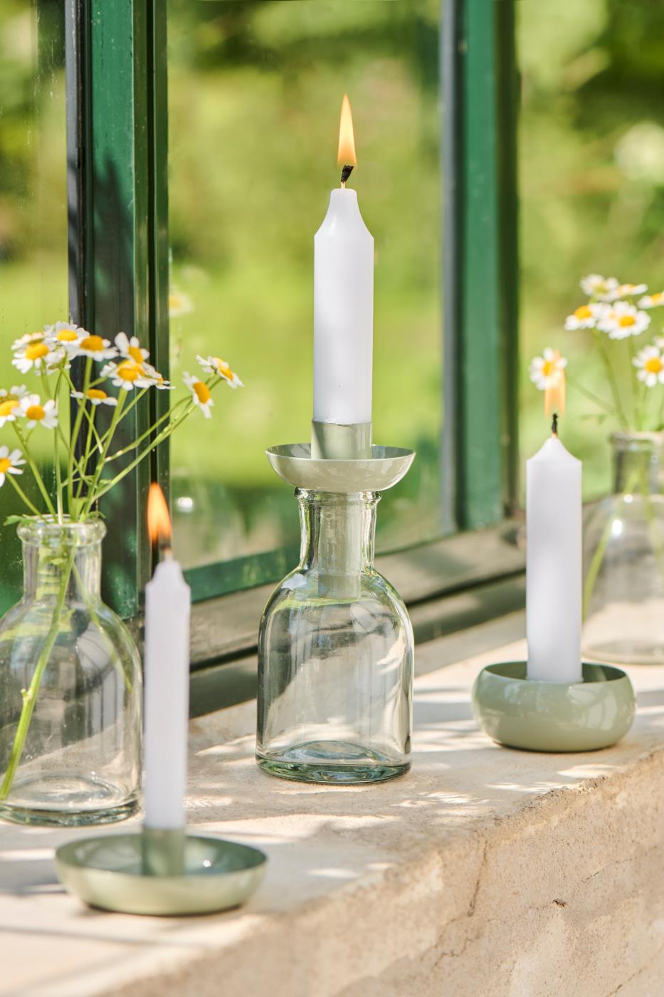 Candle Holder for Bottles Pale Green