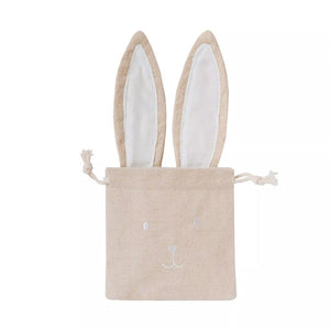 FABRIC DRAWSTRING BAG BUNNY RABBIT DESIGN SMALL