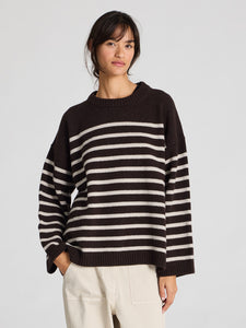 Gai & Lisva Barbara Stripe Lambswool Jumper Mulch