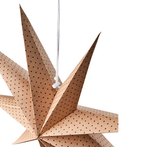 Paper Star Large Brown and Red Spot 60cm