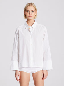 Gai & Lisva Flora White Cotton Poplin Shirt