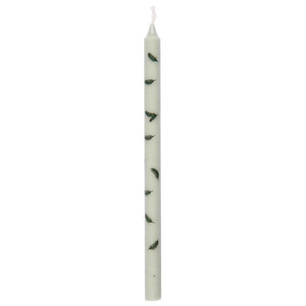 Taper Candle Spruce Twigs Design