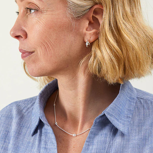 Chalk Knot Earrings Sterling Silver