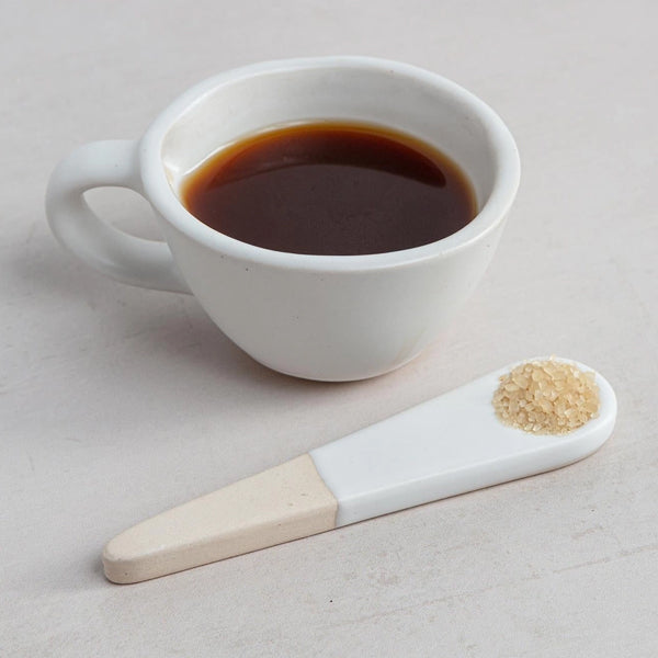 CERAMIC SUGAR SPOON OATMEAL