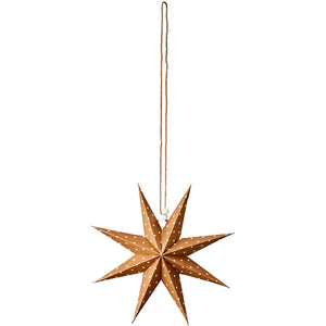 Paper Star Small Brown and White Spots 20cm