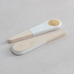 CERAMIC SUGAR SPOON OATMEAL