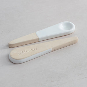 CERAMIC SUGAR SPOON OATMEAL